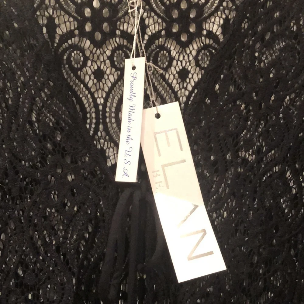 Elan Beach Long Black Lace Cover Up - Picture 15 of 15